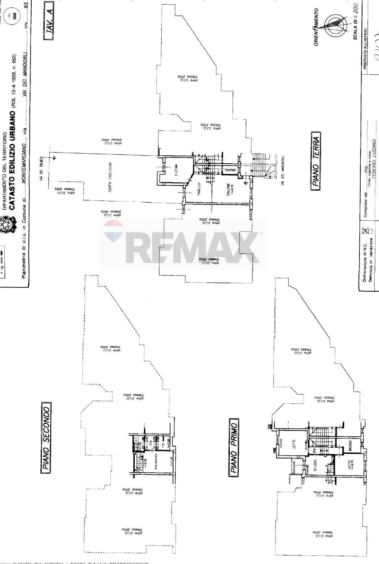 Pianta 2D - Villa a Schiera Via dei Mandorli
 
95, Montemarciano - planimetria 1