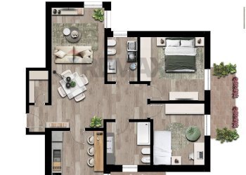 Pianta 2D - Three-room apartment Via Scotti
 
19, Mapello - photo 2