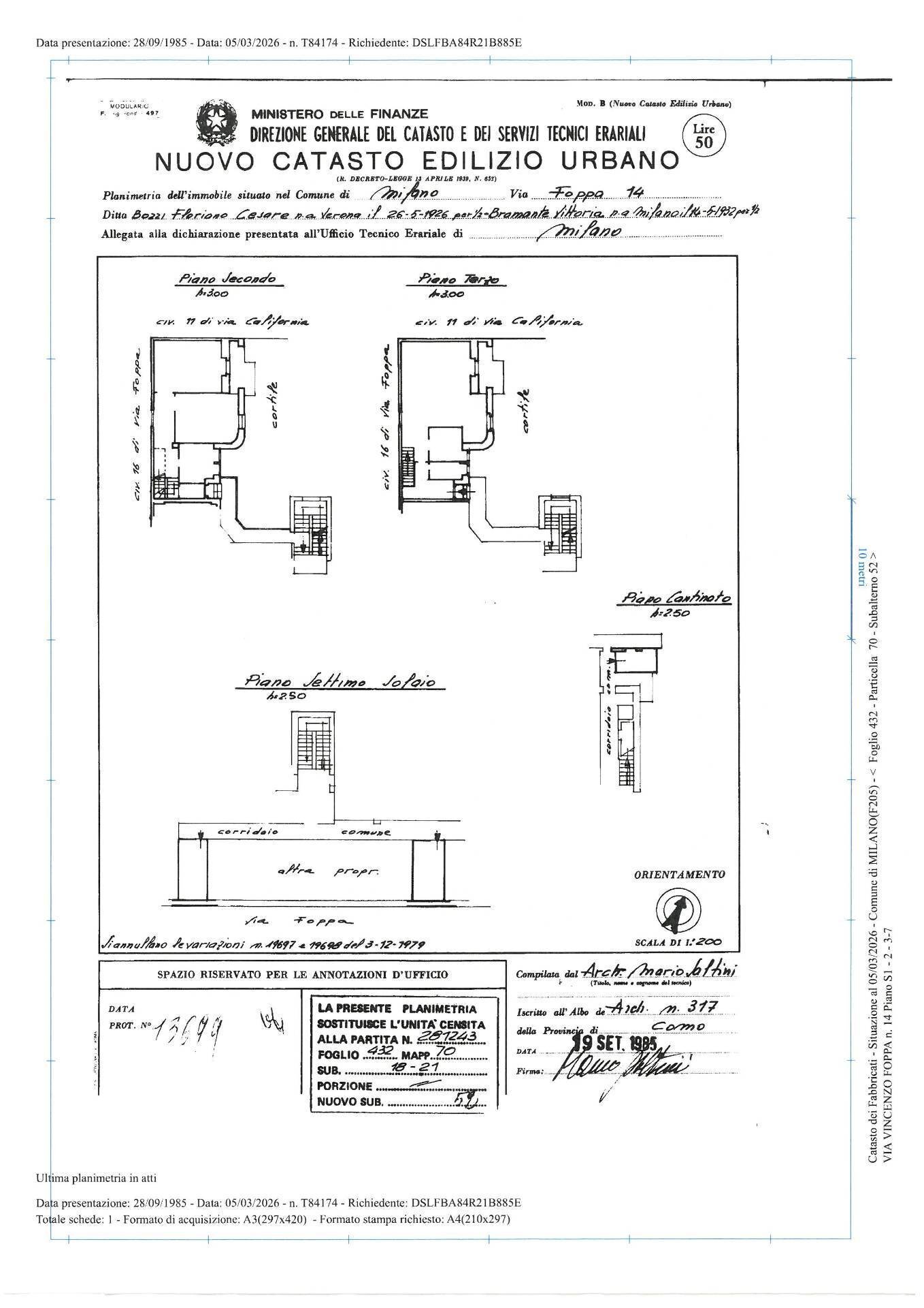 Foto 43 - Appartamento via Foppa
 
14, Milano - planimetria 1
