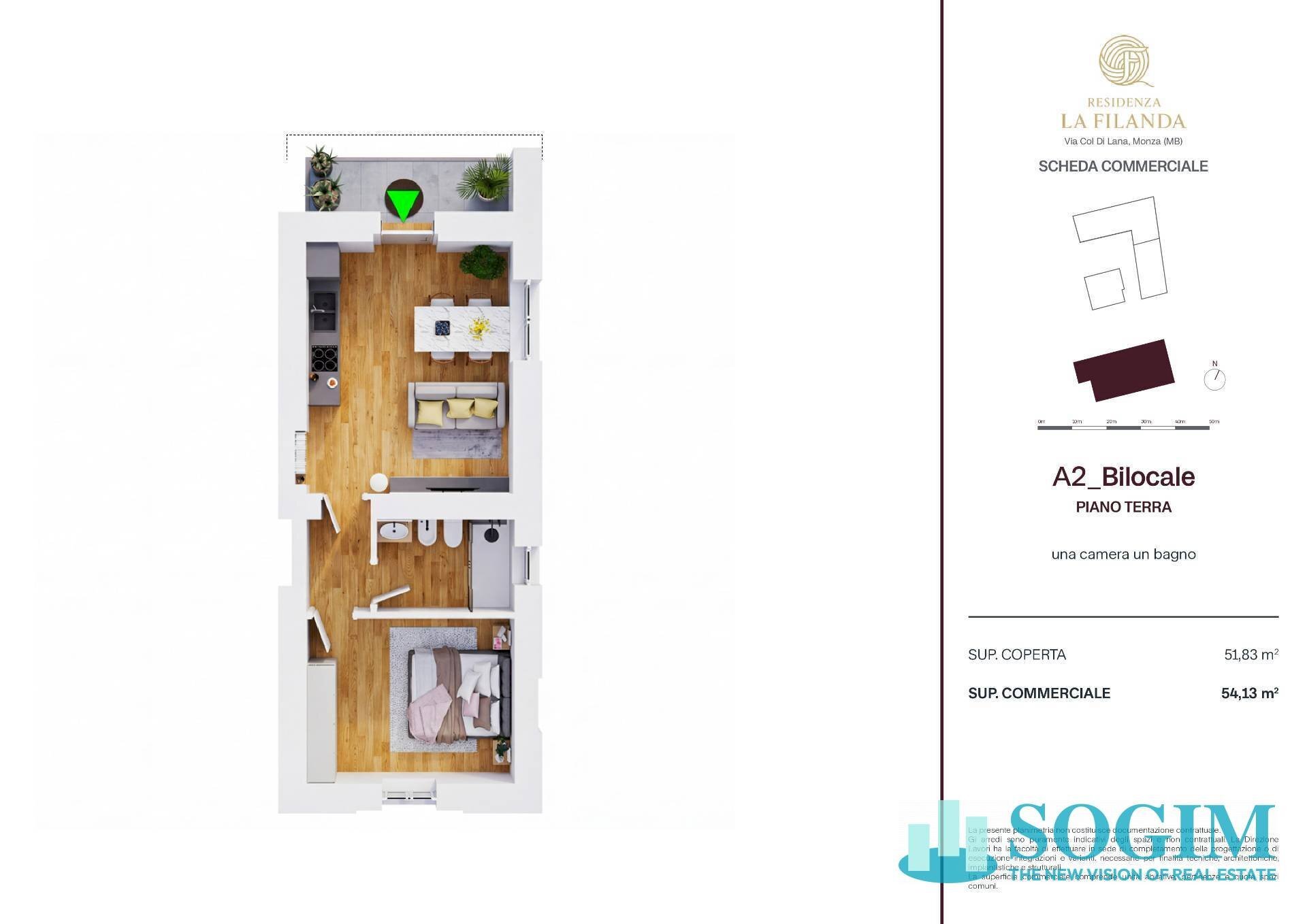 Foto 17 - Bilocale Via Col di Lana
 
10, Monza - planimetria 1