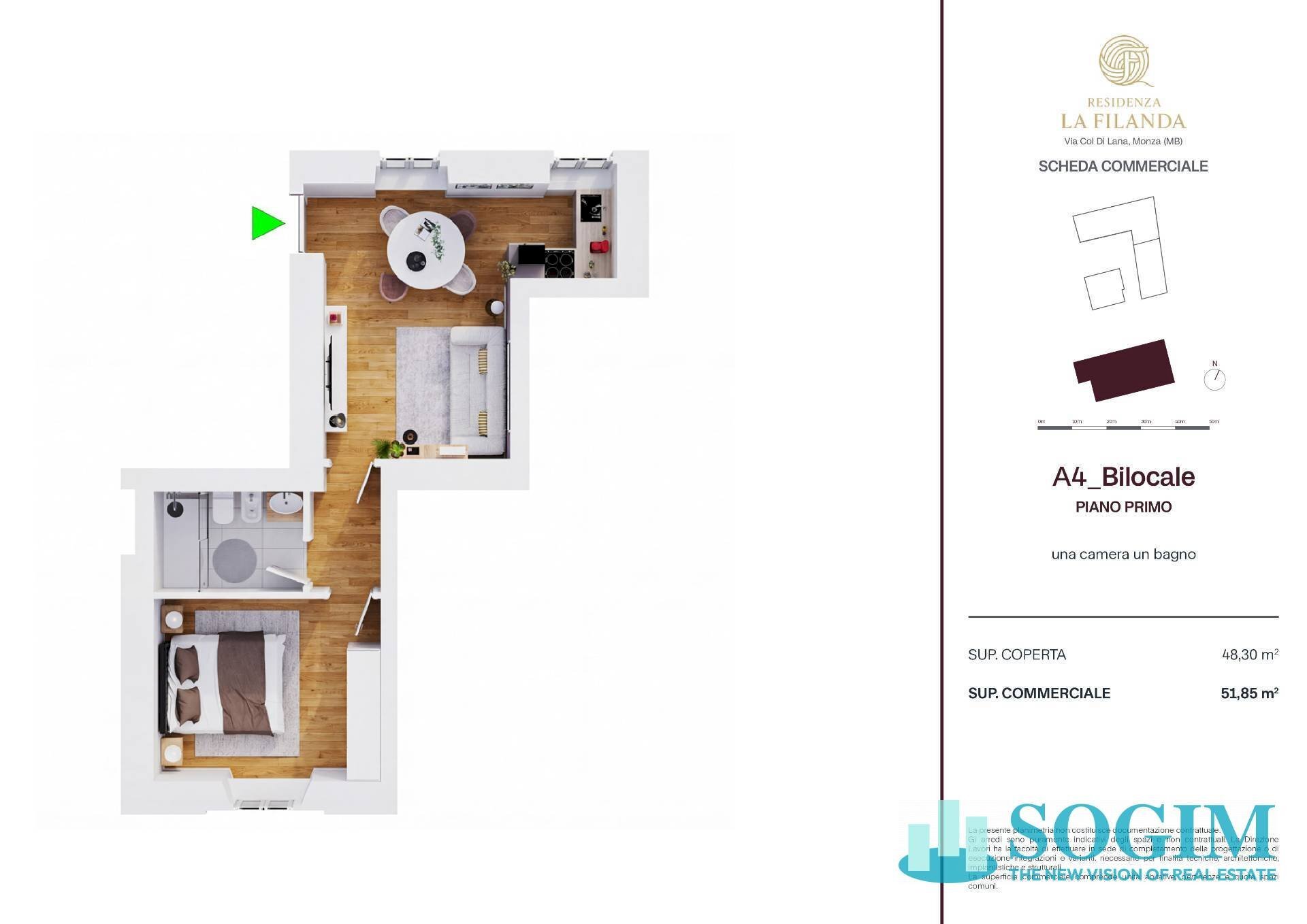 Foto 17 - Bilocale Via Col di Lana
 
10, Monza - planimetria 1