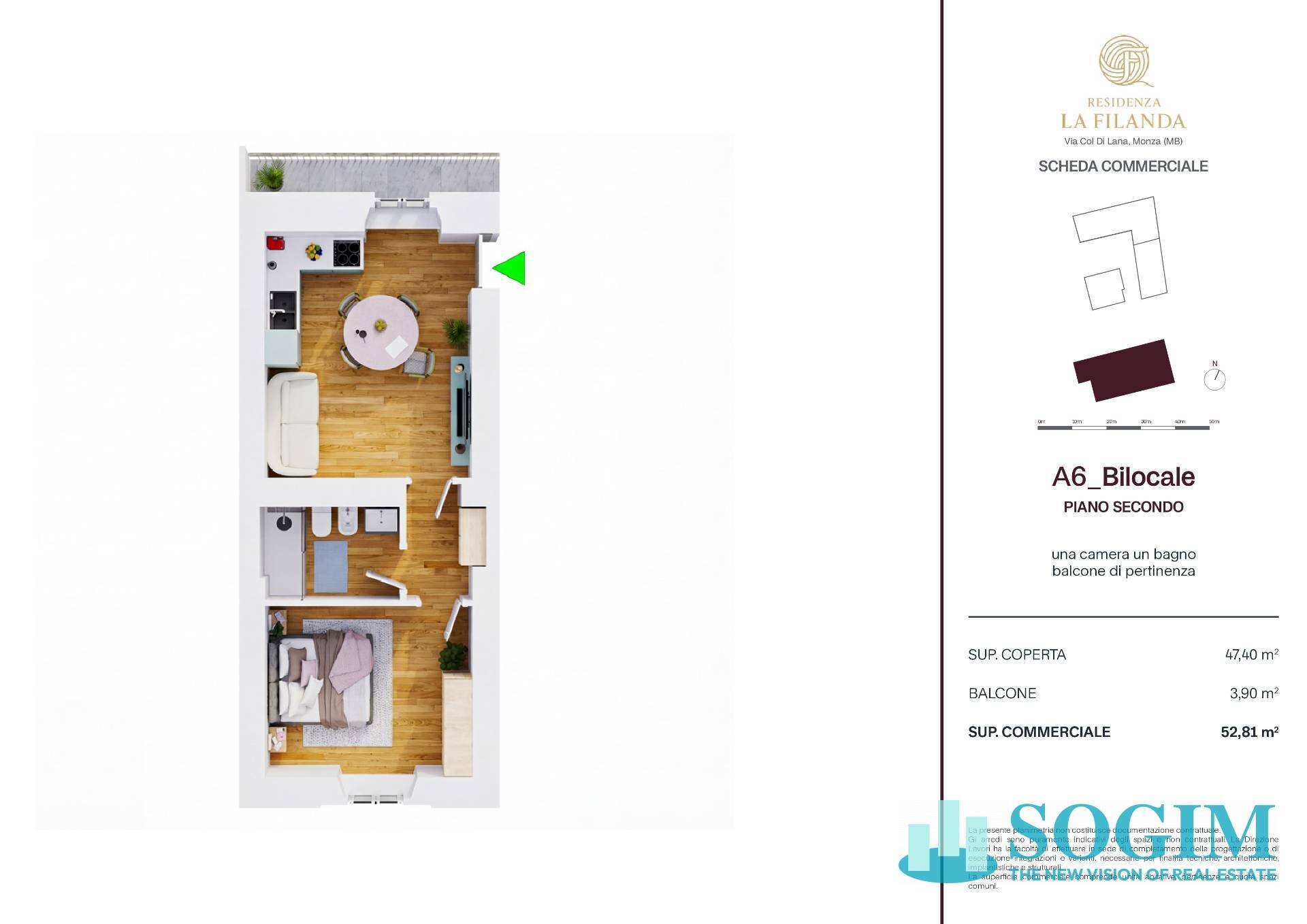 Foto 17 - Bilocale Via Col di Lana
 
10, Monza - planimetria 1