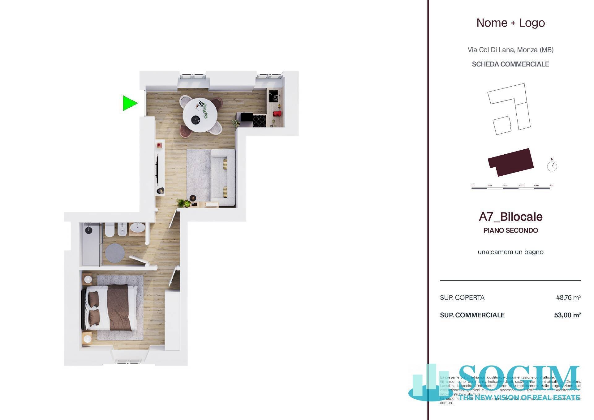 Foto 17 - Two-room apartment Via Col di Lana
 
10, Monza - floor plans 1