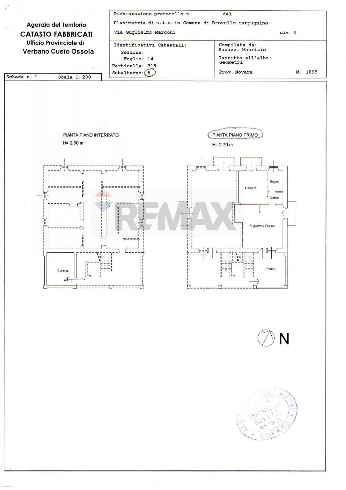 Pianta 2D - Bilocale Via Marconi
 
281, Brovello-Carpugnino - planimetria 1