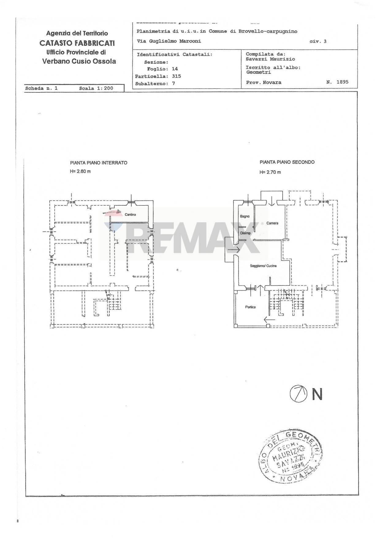 Pianta 2D - Bilocale Via Marconi
 
281, Brovello-Carpugnino - planimetria 1