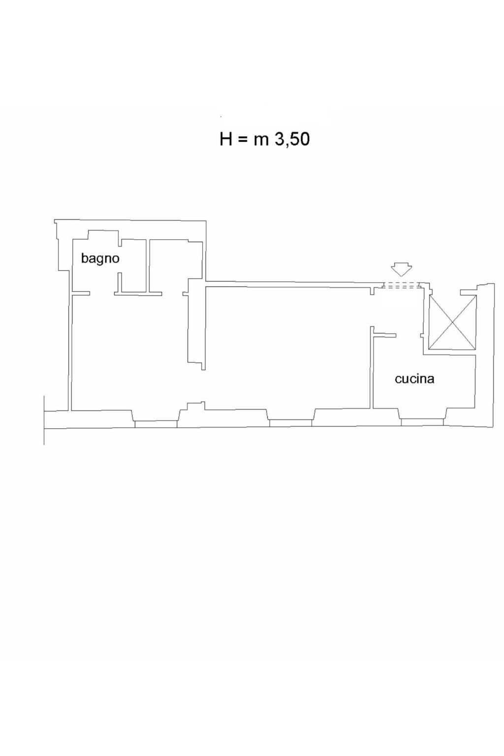 Bilocale via dei Coronari, 100, Roma (zona Centro Storico) - planimetria 1
