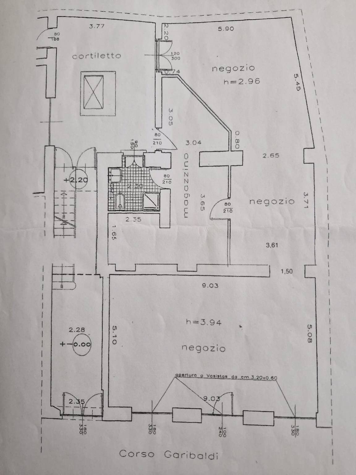 Negozio corso Giuseppe Garibaldi, 10, Pavia - planimetria 1