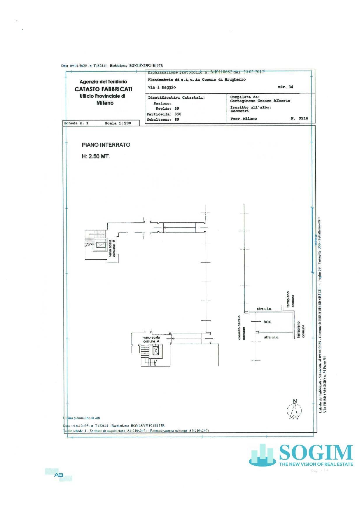 Foto 9 - Box Via I Maggio
 
34, Brugherio - floor plans 1