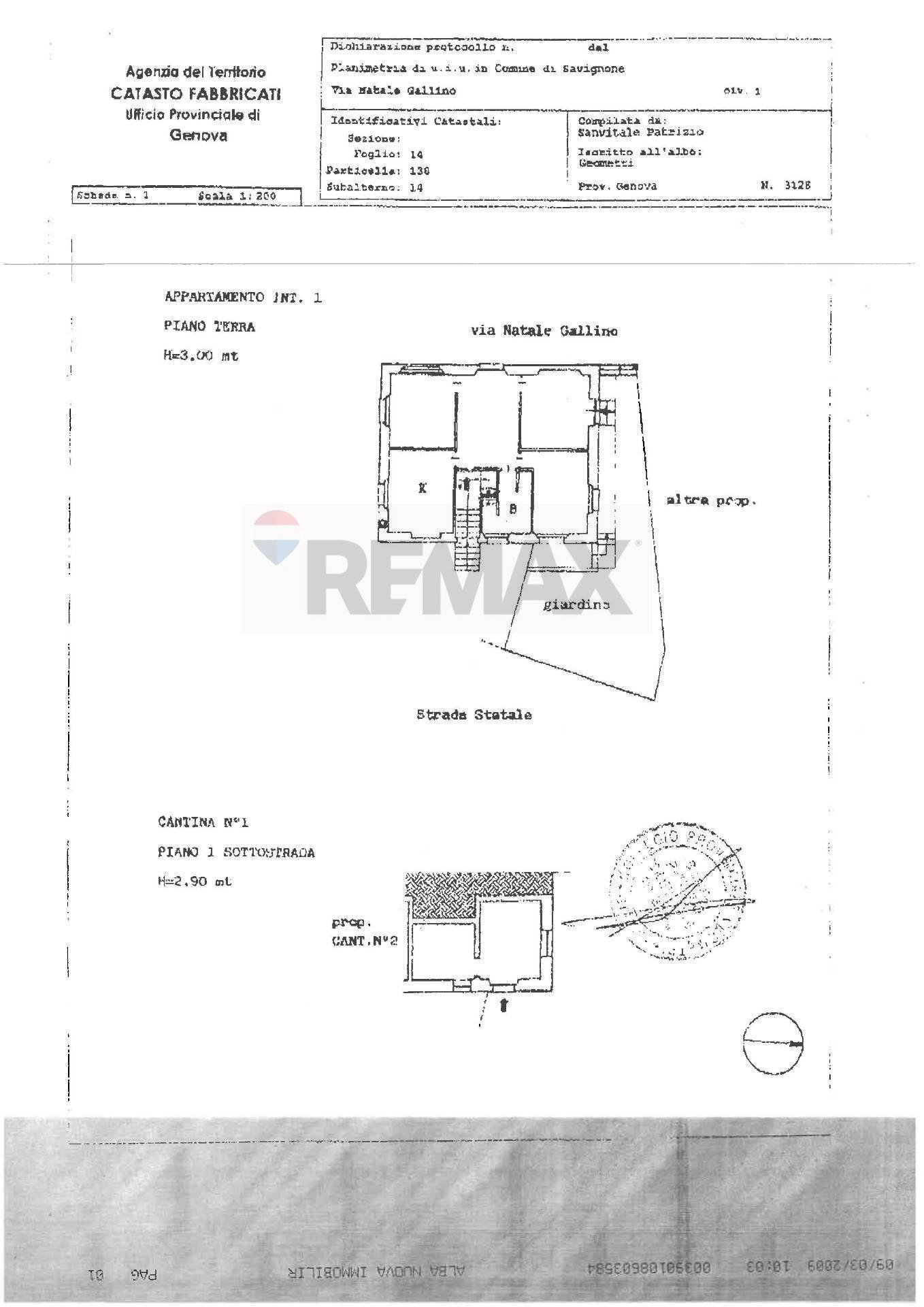 Pianta 2D - Quadrilocale via forni antichi
 
2, Savignone - planimetria 1