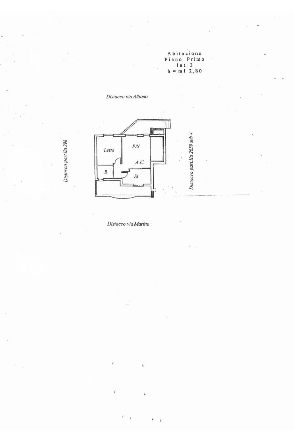 Three-room apartment via Marino, 5, Anzio - floor plans 1
