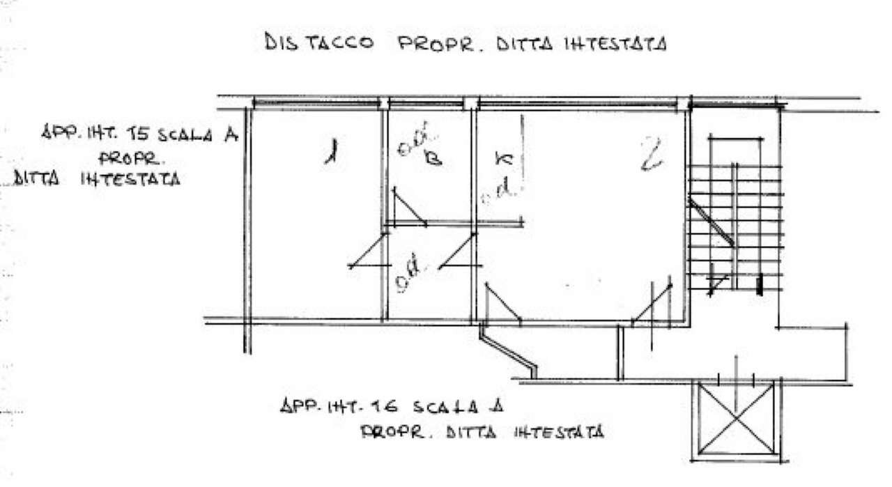 Planimetria - Bilocale via Beata Vergine del Carmelo, Roma (zona Mostacciano) - planimetria 1