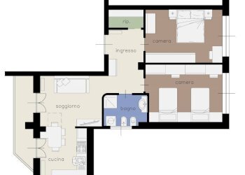 Planimetria - Appartamento corso Giovanni Giolitti, 14, Busca - foto 1