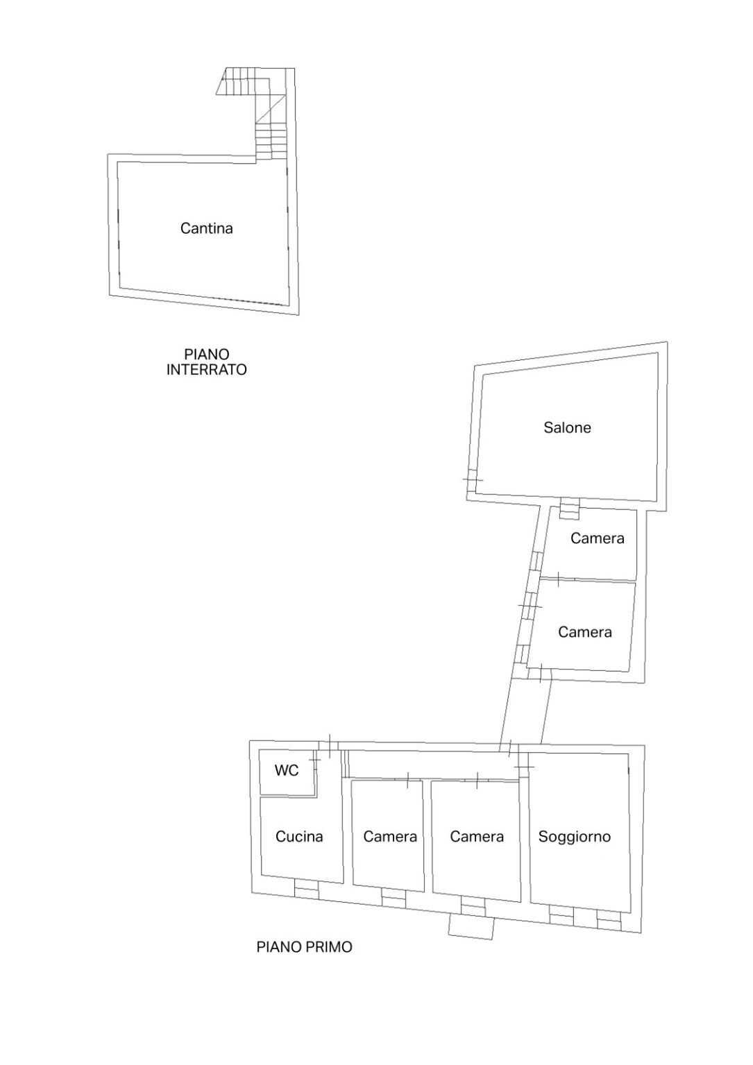 Stable - Palace via Giuseppe Mazzini, 69, Casorzo - floor plans 1