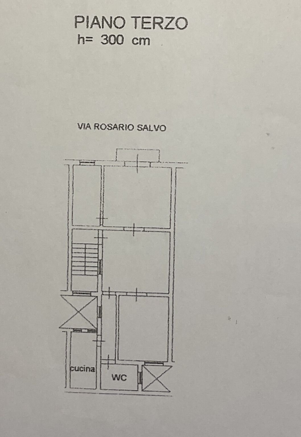 Quadrilocale via Rosario Salvo, 76, Palermo - planimetria 1