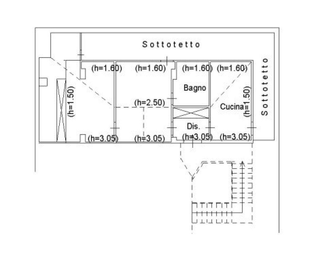 Attico via Aquila, 2, Carsoli - planimetria 1