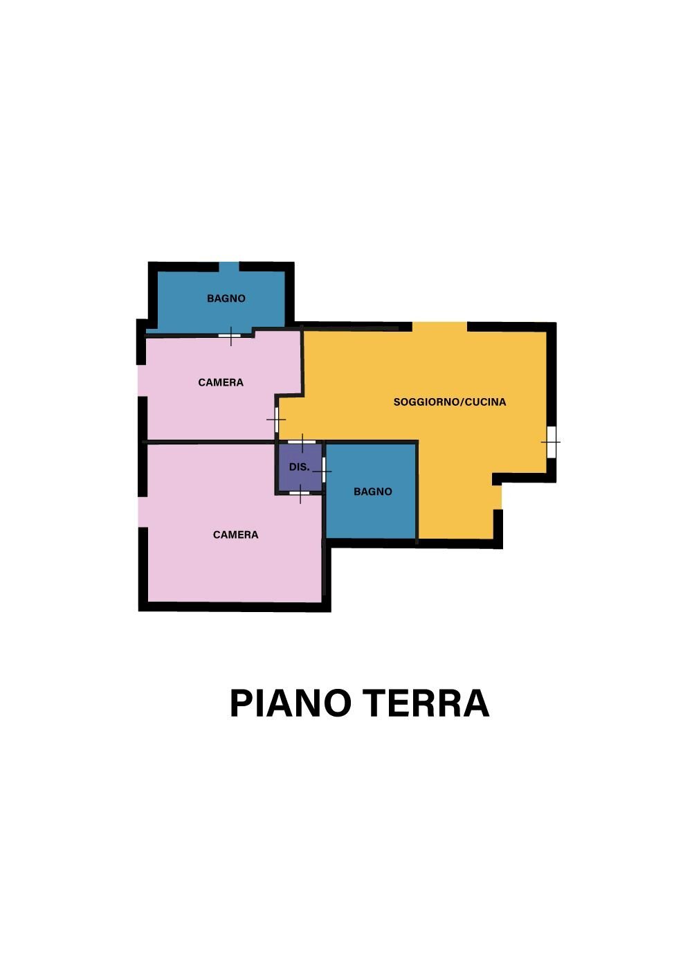 Quadrilocale via Toscana, frazione Pinarella, Cervia - planimetria 1