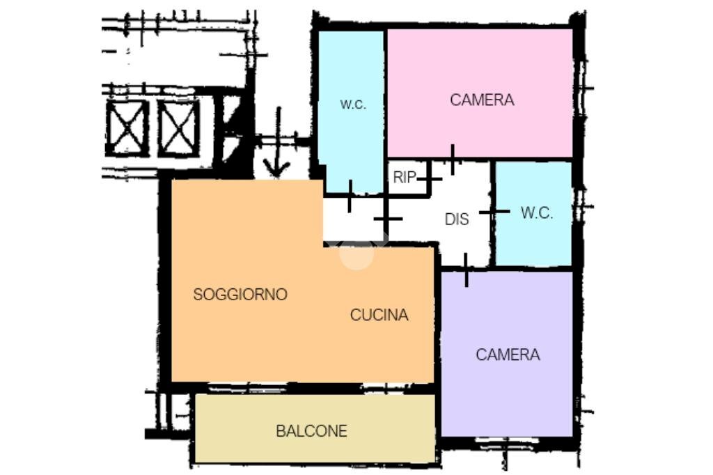 Quadrilocale Via Pietro Cossa, Torino - planimetria 1