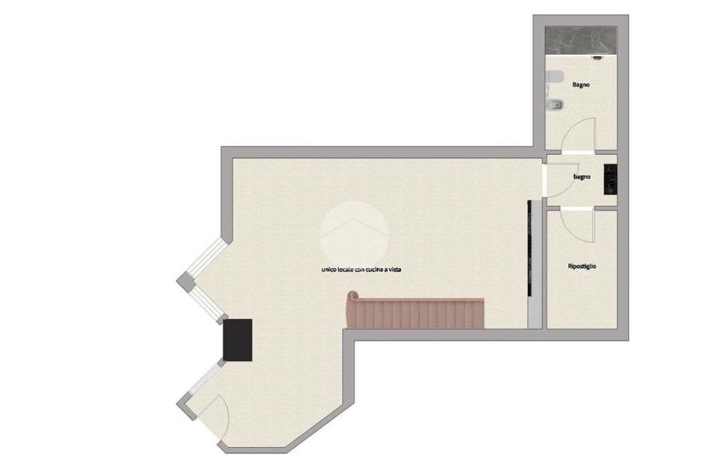 One-room apartment Via saponaro, Milano (neighborhood Gratosoglio) - floor plans 1