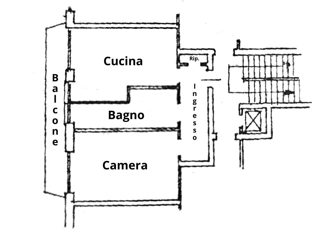Bilocale via Mercadante, 15, Torino (zona Barriera Milano) - planimetria 1