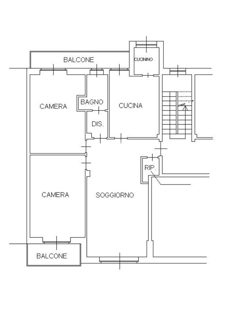 Quadrilocale Via Pavone, Banchette - planimetria 1