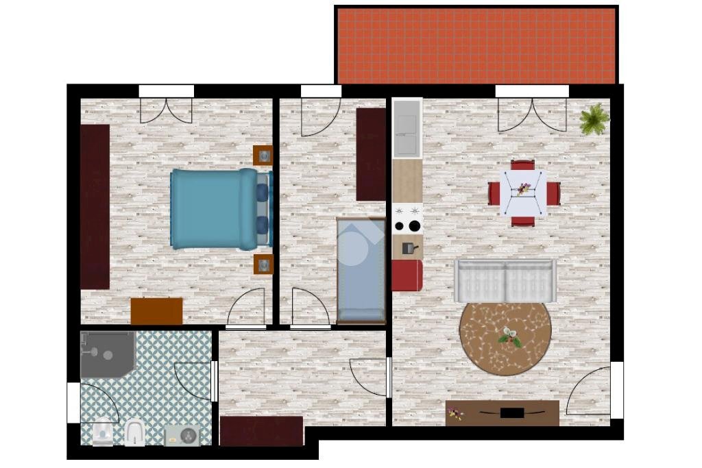 Trilocale via Praga, Carpi - planimetria 1