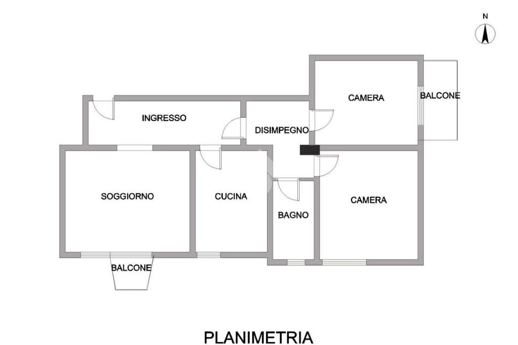 Quadrilocale Via antonio gramsci, Budrio - planimetria 1