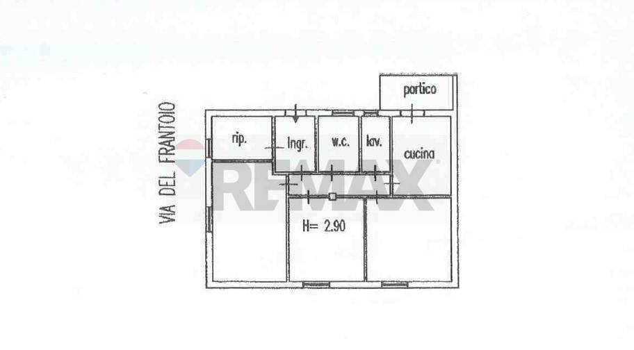 Pianta 2D - Quadrilocale via Del Frantoio
 
42, Catania - planimetria 1