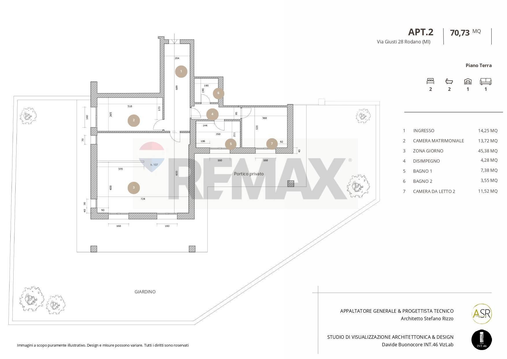 Pianta 2D - Trilocale via Giuseppe Giusti
 
28, Rodano - foto 3