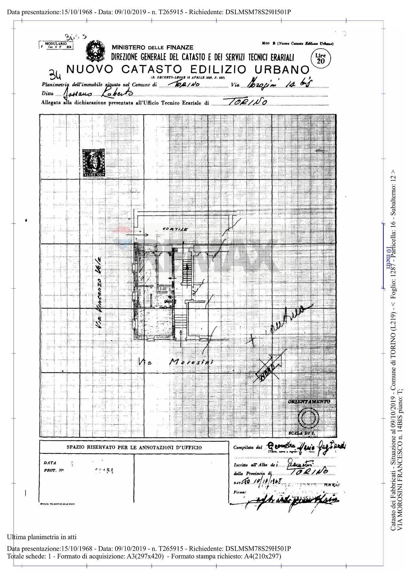 Pianta 2D - Trilocale Via Francesco Morosini
 
14, Torino - planimetria 1