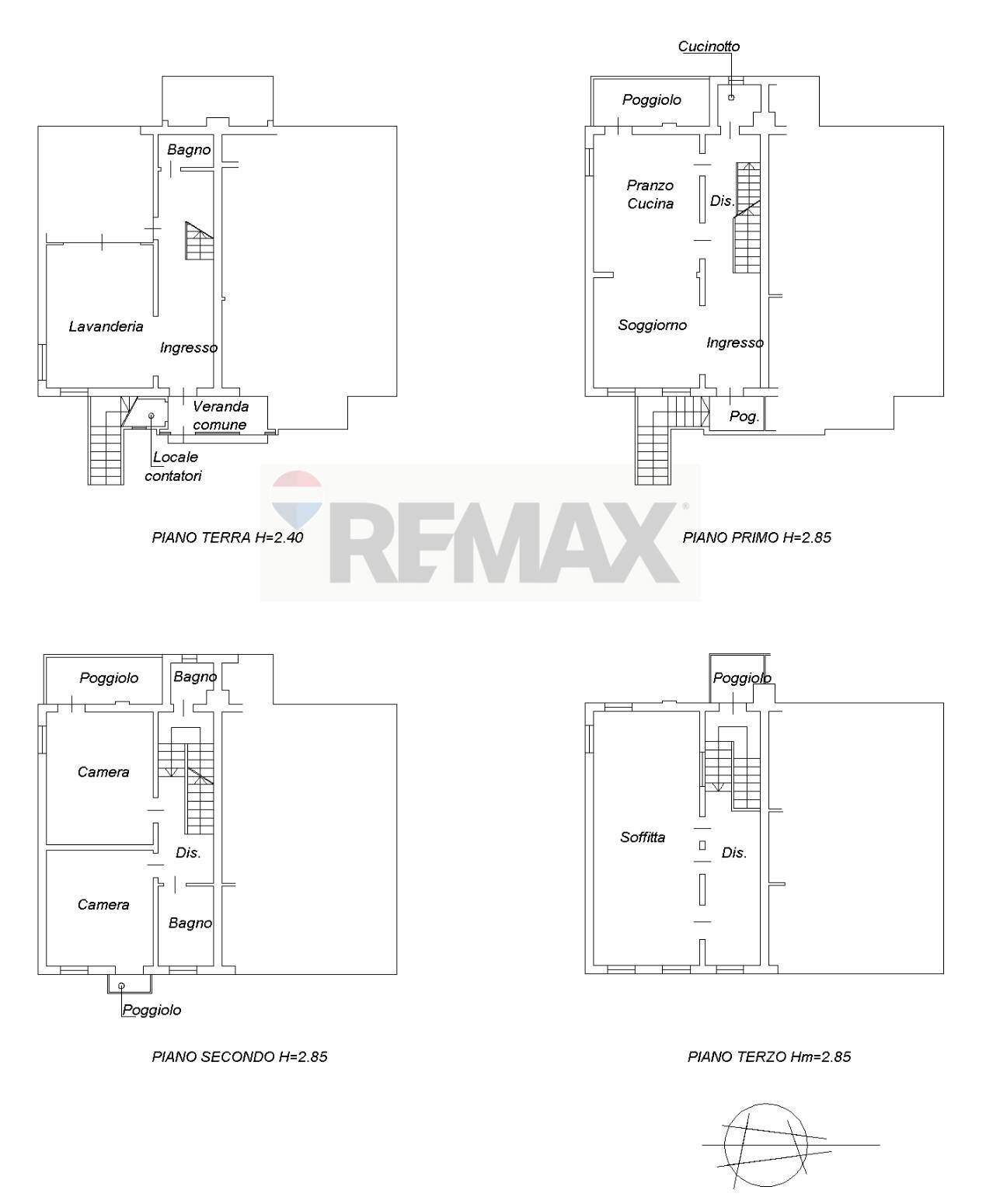 Pianta 2D - Semi-detached house Padova - floor plans 1