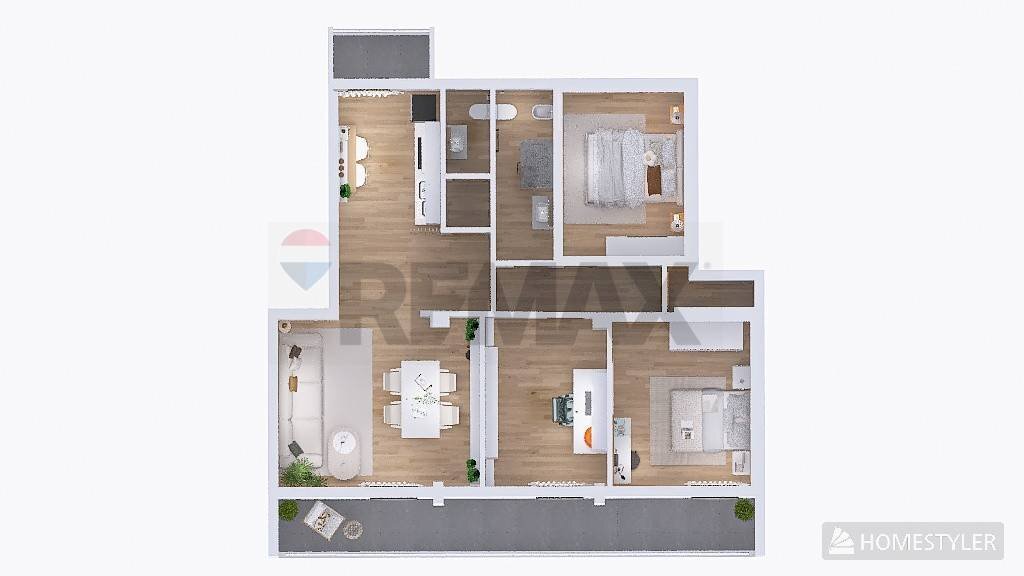 Pianta 3D - Quadrilocale Via Montegrappa
 
9, Sassari - planimetria 1