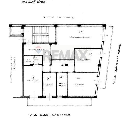 Pianta 2D - Appartamento via archimede
 
135, Ragusa - planimetria 1