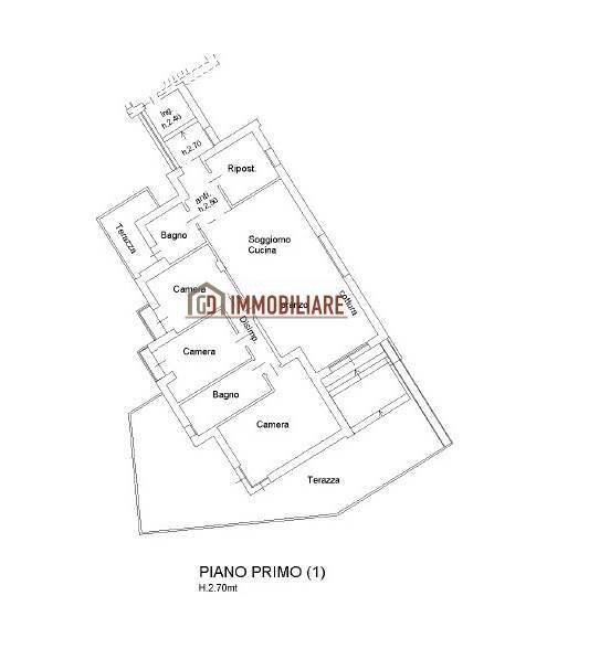 Foto 22 - Attico Via Roma, Montebelluna - planimetria 1