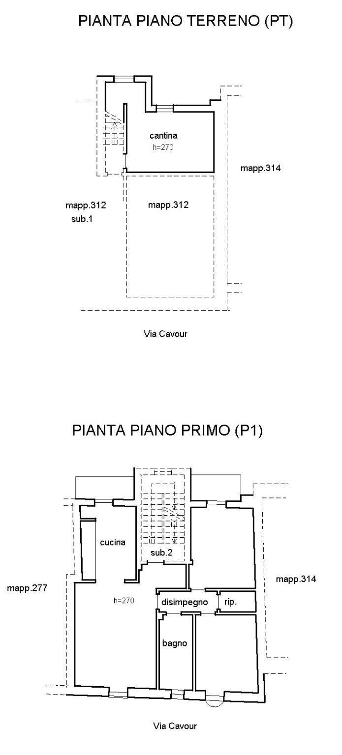Quadrilocale via Camillo Benso di Cavour, 11A, Villanova Mondovì - planimetria 1