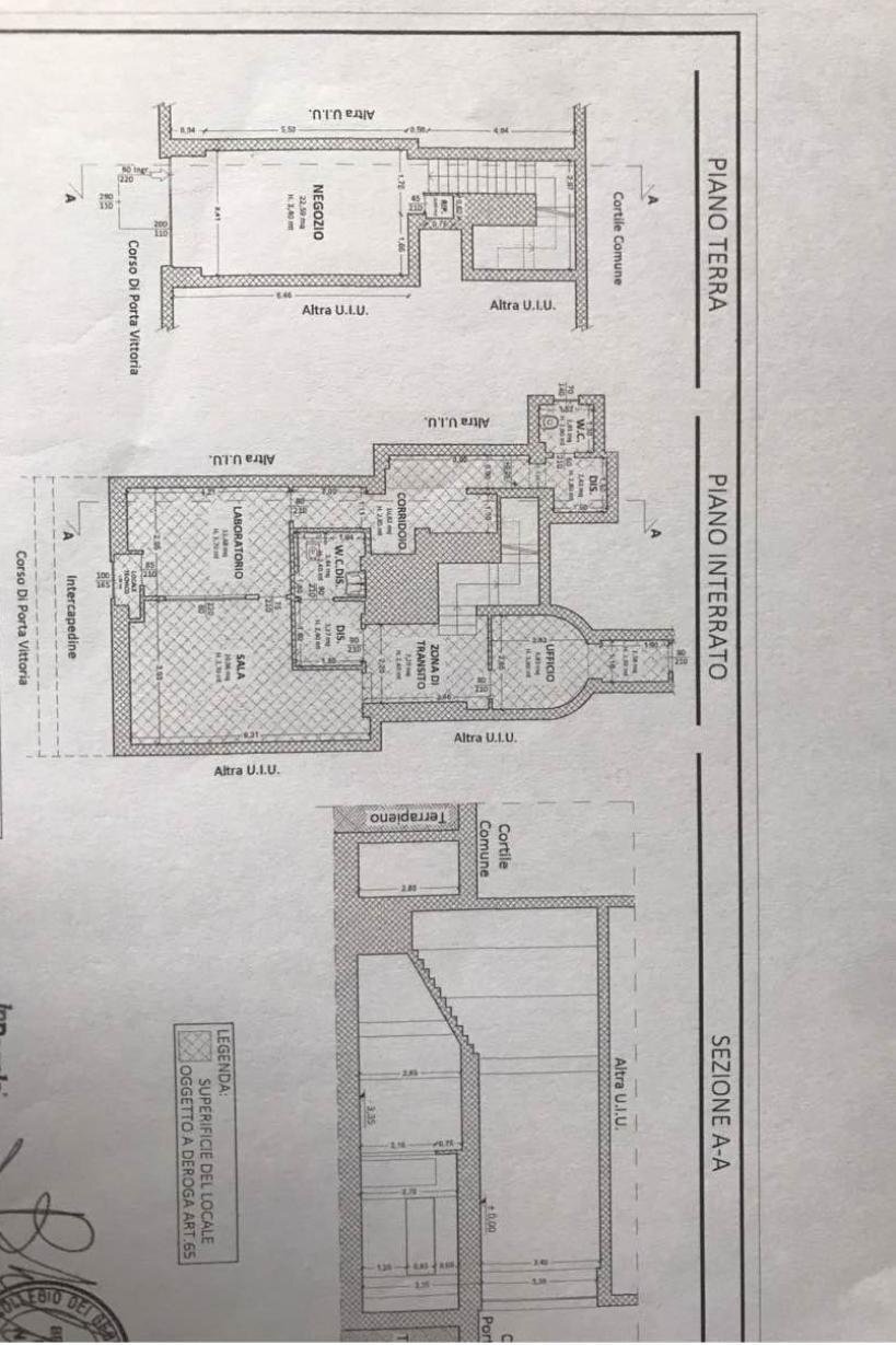 Restaurant corso di Porta Vittoria, 40, Milano - floor plans 1