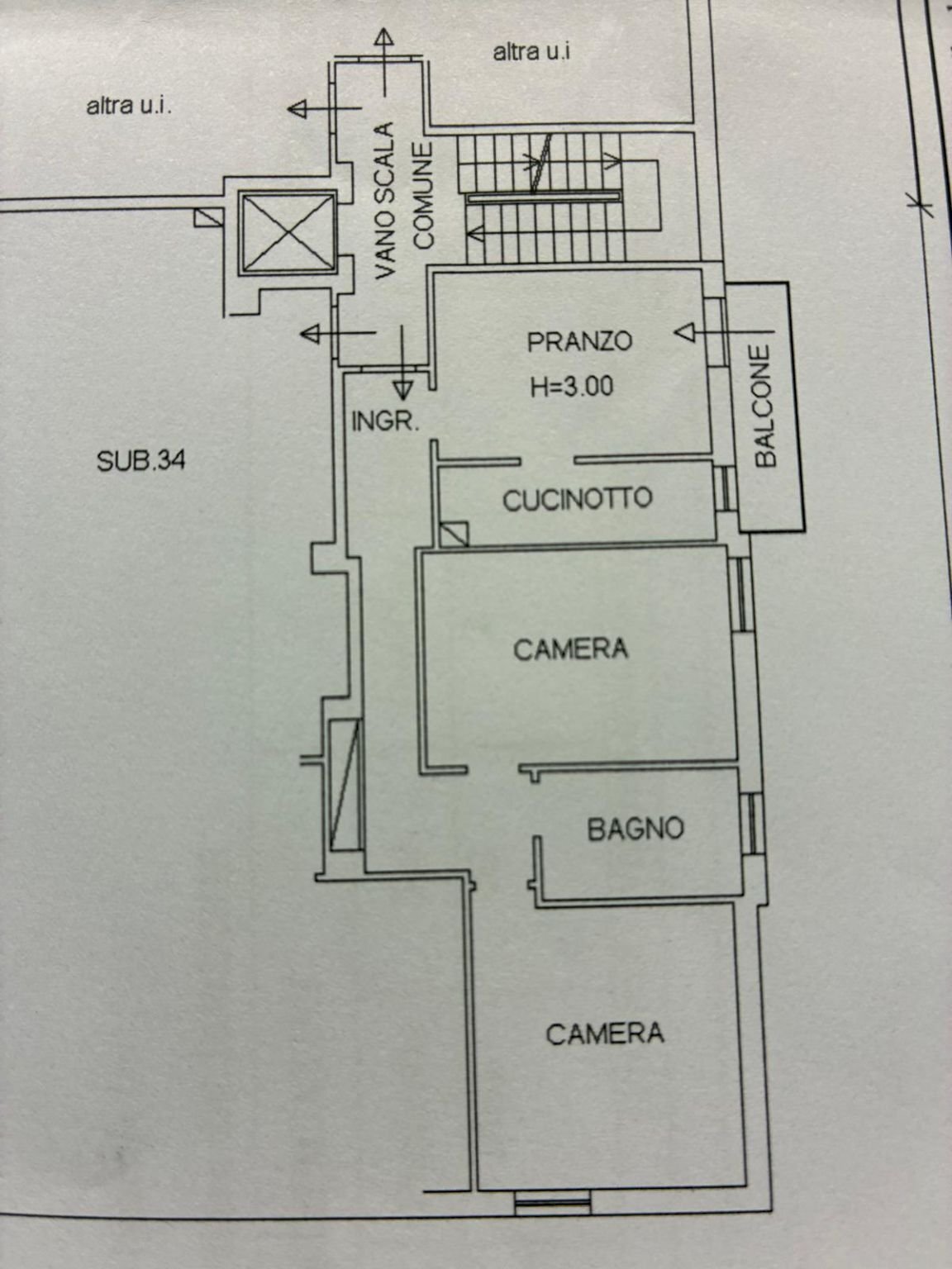 Quadrilocale via Friuli Venezia Giulia, 4, Bologna (zona Mazzini) - planimetria 1