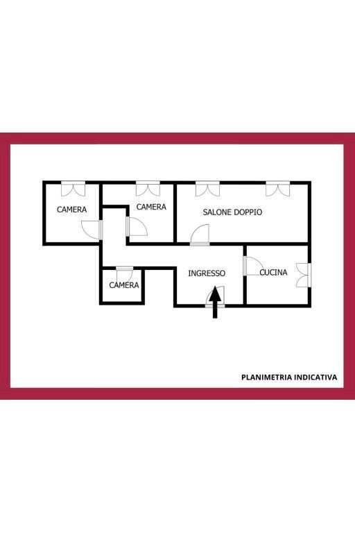 Three-room apartment salita Ginestrato, Genova (neighborhood Marassi) - floor plans 1