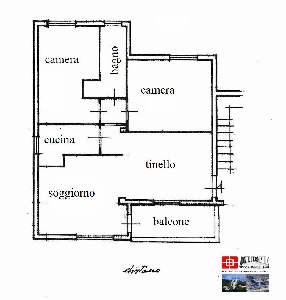 Trilocale strada Statale del Terminillo, Rieti - planimetria 1