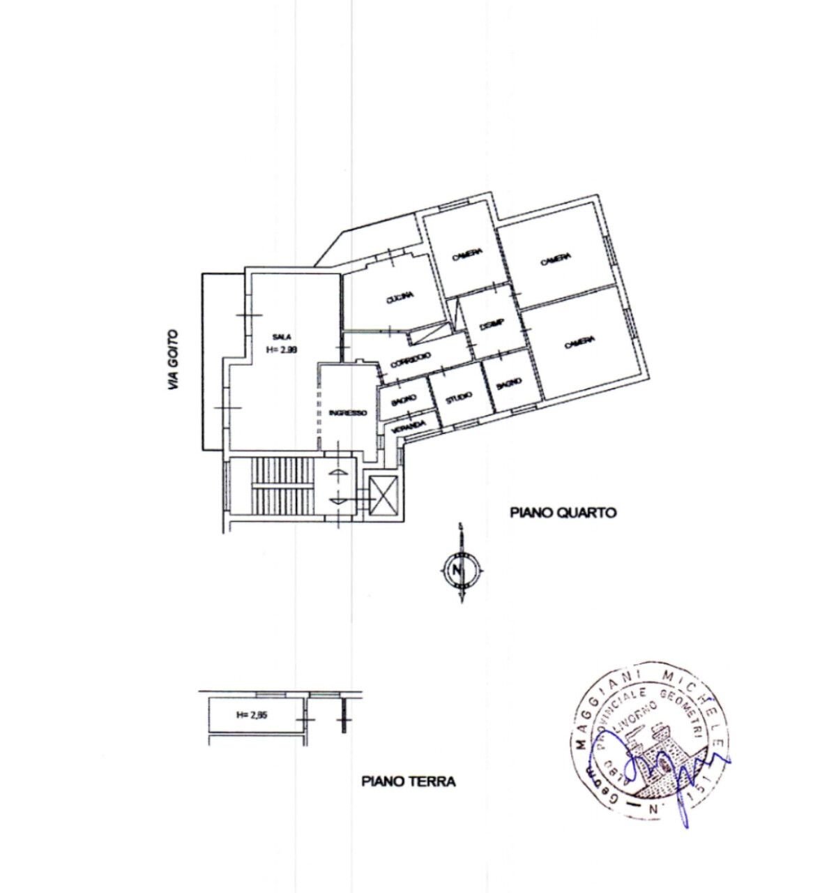 Appartamento via Goito, 22, Livorno - planimetria 1