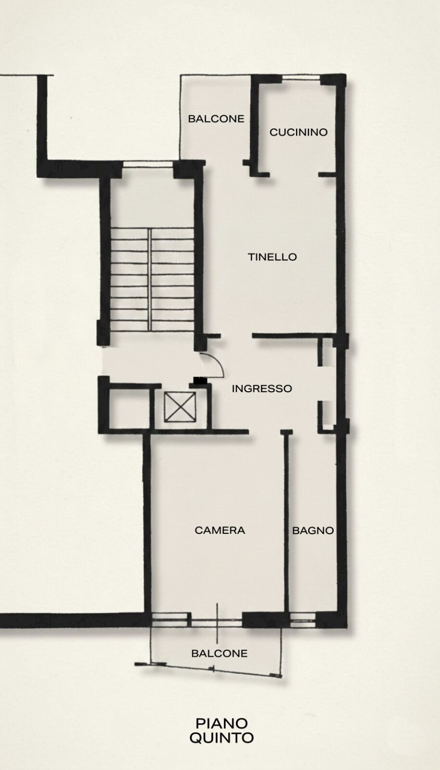 Two-room apartment via La Thuile, 73, Torino (neighborhood Parella) - floor plans 1