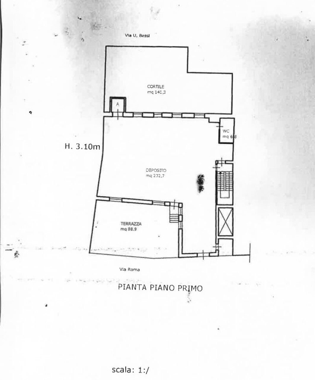 Shop via Roma, Casarano - floor plans 1