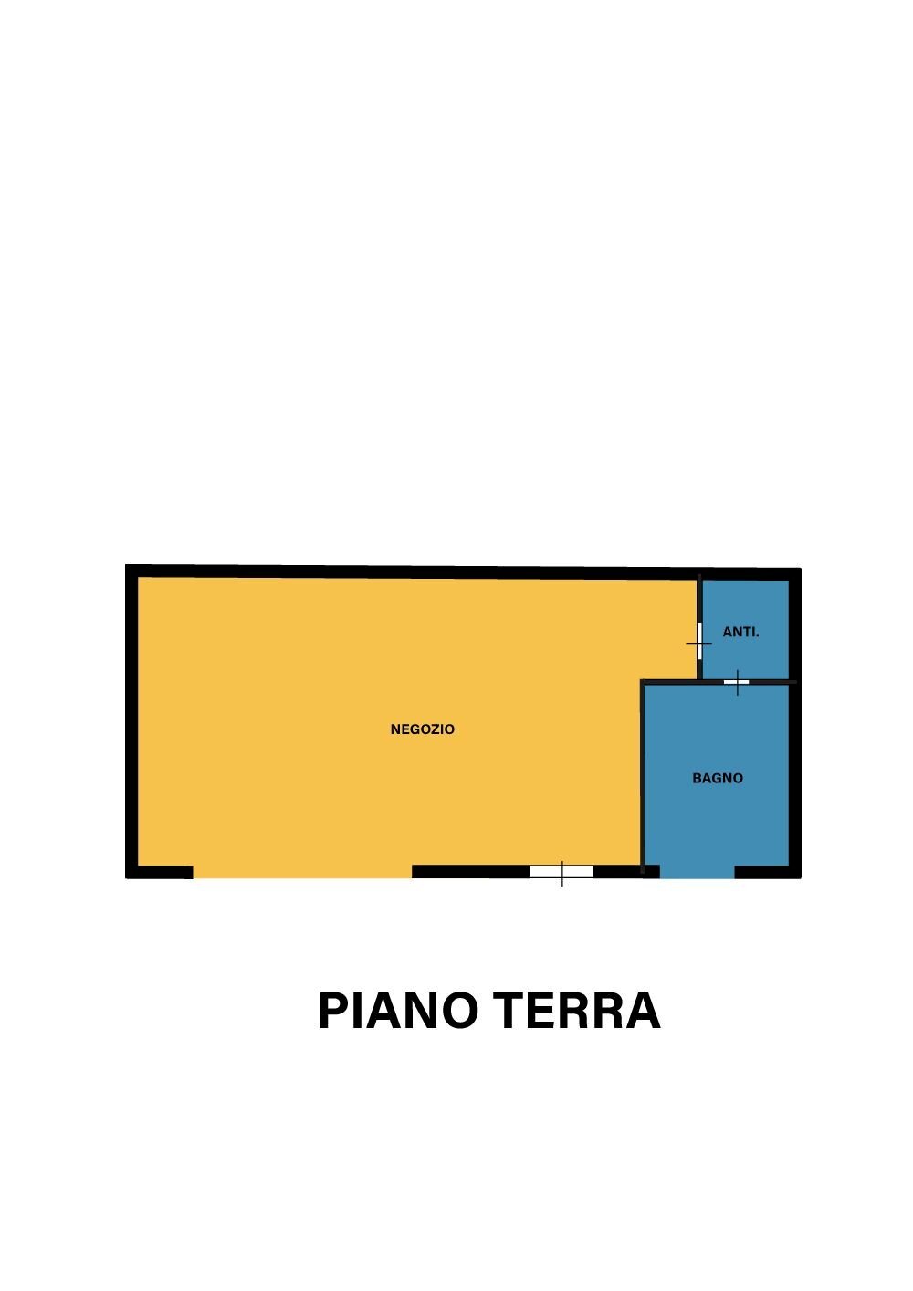 Shop via Toscana, hamlet Pinarella, Cervia - floor plans 1