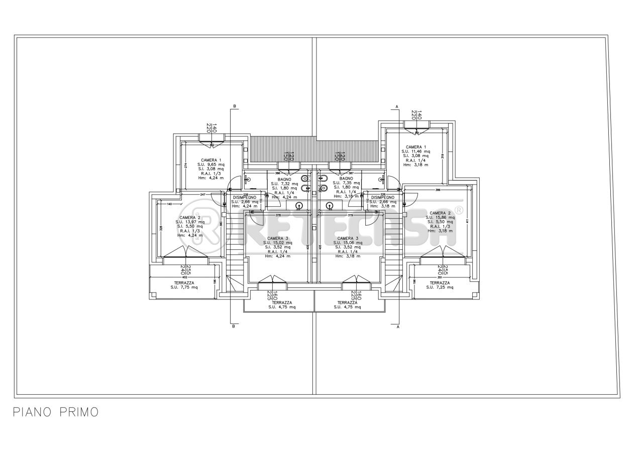 PIANO PRIMO Cremona.jpg - Villa Via Carbonera, Cremona - floor plans 1