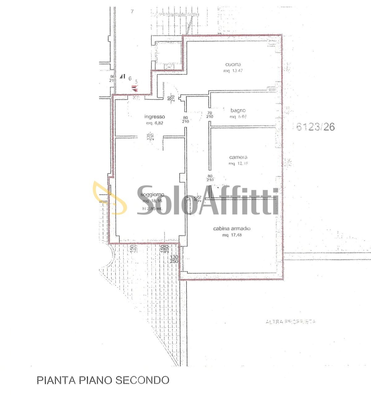 planimetria - Trilocale Gallarate - planimetria 1