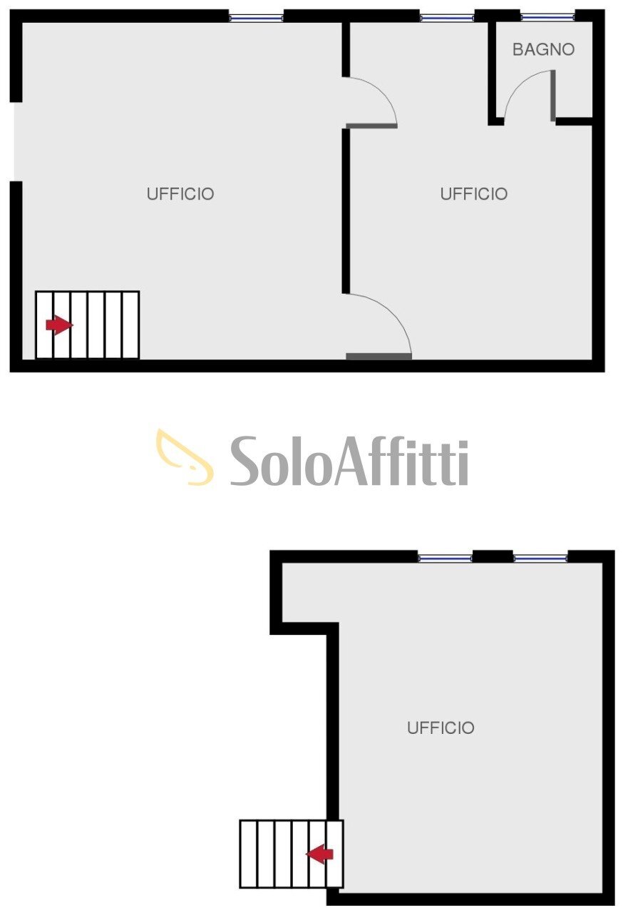 Planimetria a scopo illustrativo - Ufficio Via Montini 19, Pavia - planimetria 1