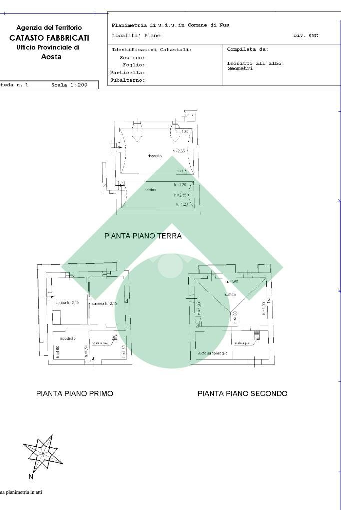 Rustic Frazione Plane, Nus - floor plans 1