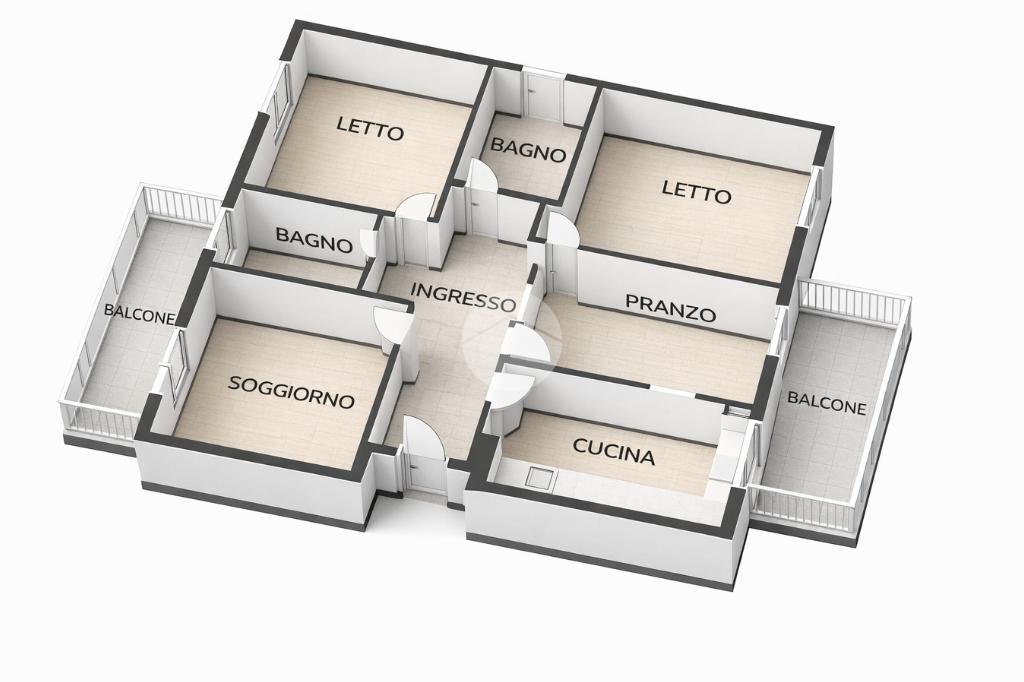 Trilocale appartamento via g dati, Rimini - planimetria 1