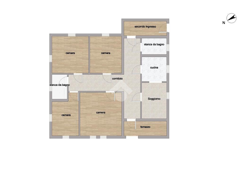 Porzione di casa Via Guido Riccio Fogliani, Reggio nell'Emilia - planimetria 1