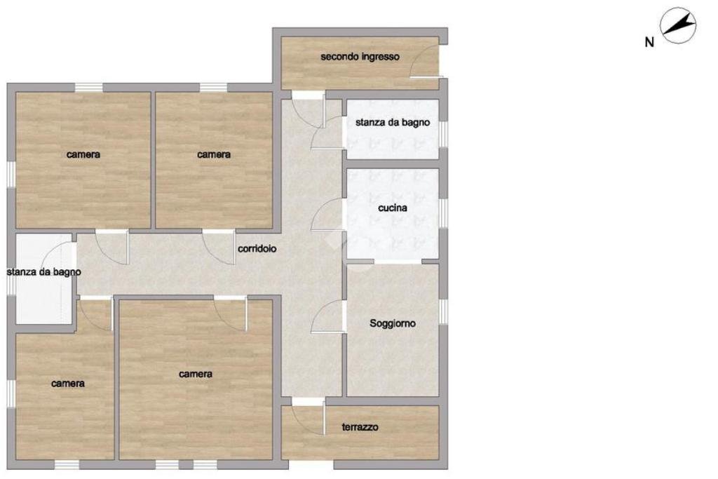 Porzione di casa Via Guido Riccio Fogliani, Reggio nell'Emilia - planimetria 1