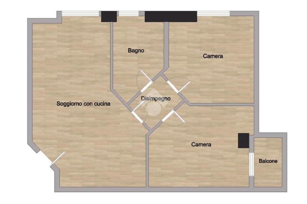 Trilocale Via Lario, Milano (zona Isola) - planimetria 1